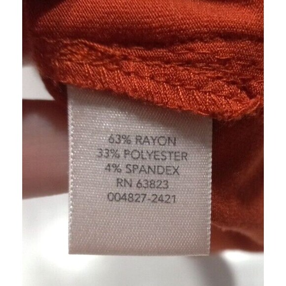 christopher & banks long sleeve women's Small Rust long sleeve Tee Shirt Tunic - Picture 7 of 8